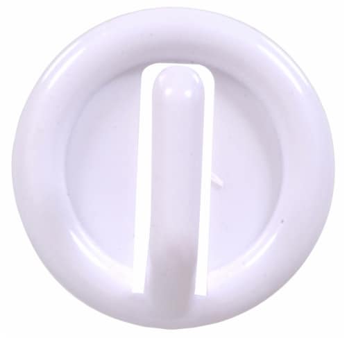 Hillman Plastic Adhesive Hanging Hook - White Perspective: front