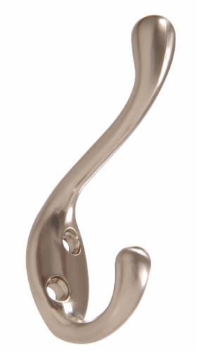 Hillman Heavy Duty Satin Nickle Coat/Hat Hook - Nickel Perspective: front