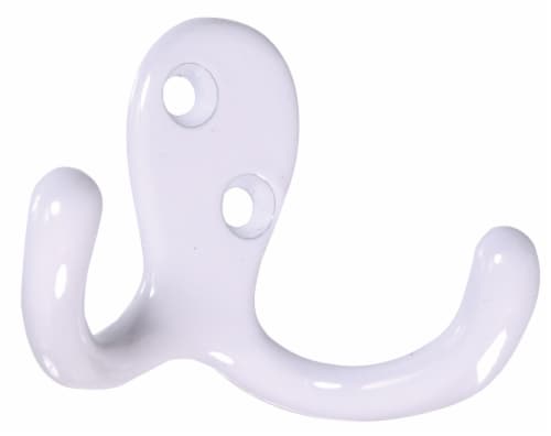 Hillman Clothes Hook - White Perspective: front