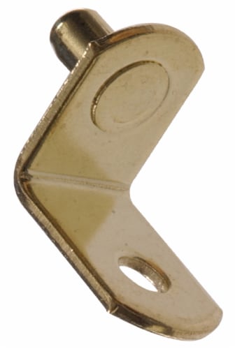 Hillman Shelf Pin Support - Brass Perspective: front