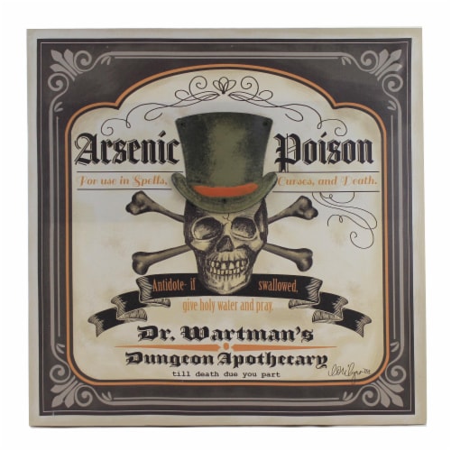 100%正規品 Halloween 3D Poison Skeleton Wall Art Wood Halloween Hanging その他