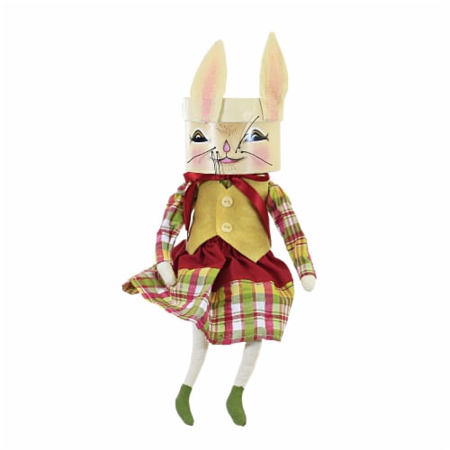 Joe Spencer Quinnie Bunny Figurine Plush Rabbit Plush Easter Xfgs76867 Perspective: front