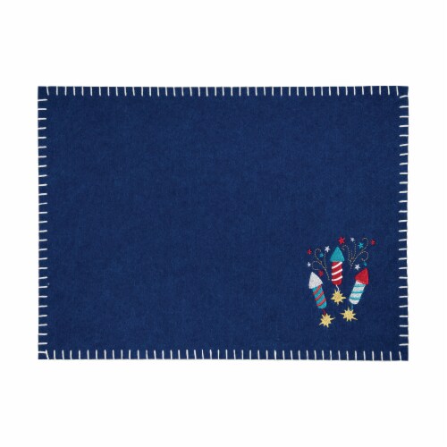 Sparkler Felt Set of 6 July 4th Placemat Perspective: front