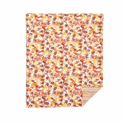 Cordelia Quilted Fall Leaves Watercolor Throw Blanket 1 Foods Co