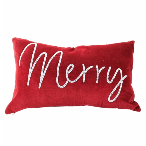 Velvet christmas pillow deals