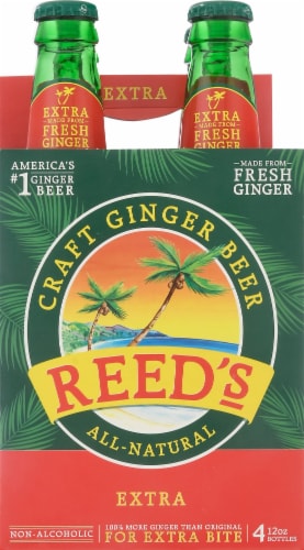 Reed's Extra Ginger Non-Alcoholic Beer Perspective: front