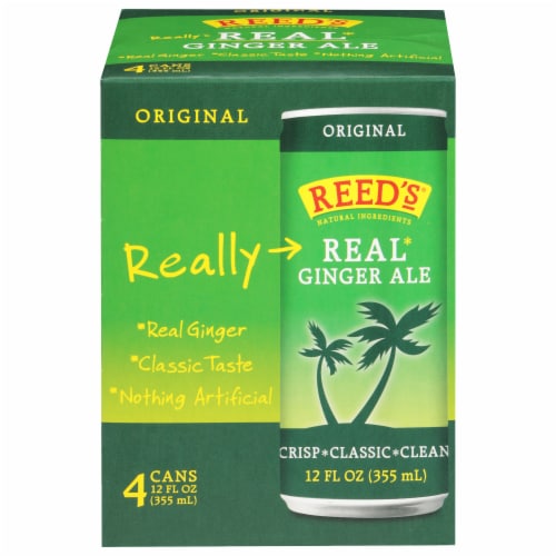 Reed's Original Real Ginger Ale Soda Bottles Perspective: front