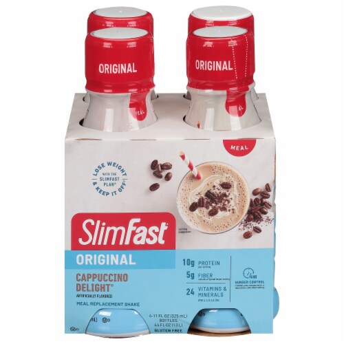 SlimFast Original Cappuccino Delight Ready To Drink Meal Replacement Shakes Perspective: front