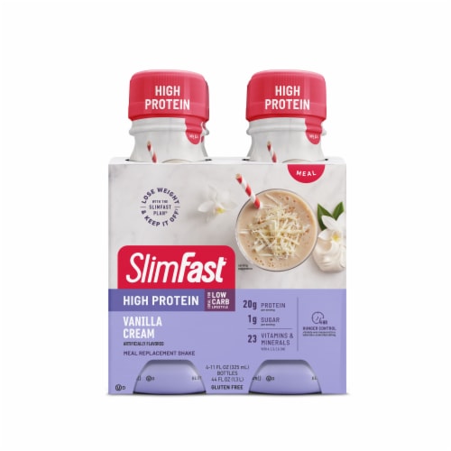 SlimFast® Advanced Nutrition Vanilla Cream Meal Replacement Shakes Perspective: front