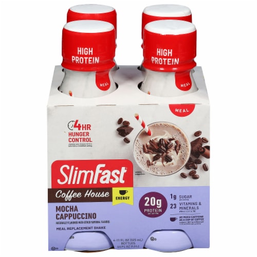 SlimFast® Advanced Energy Mocha Cappuccino Meal Replacement Shakes Perspective: front