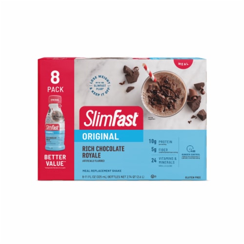 SlimFast® Original Rich Chocolate Royale Ready To Drink Meal Replacement  Shakes, 8 pk / 11 fl oz - Ralphs