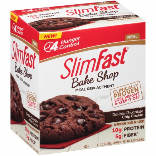SlimFast Bake Shop Meal Replacement Cookie Double Chocolate Chip Perspective: front