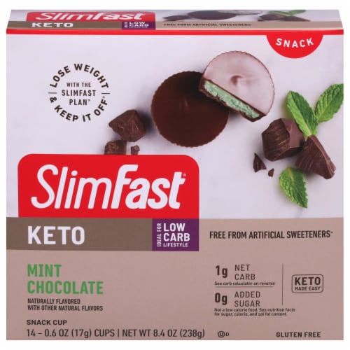 SlimFast® Keto Fat Bomb Mint Chocolate Cup Perspective: front