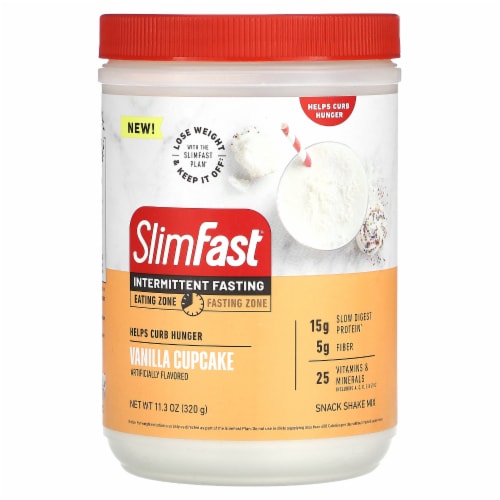 SlimFast® Vanilla Cupcake Intermittent Fasting Supplement Perspective: front