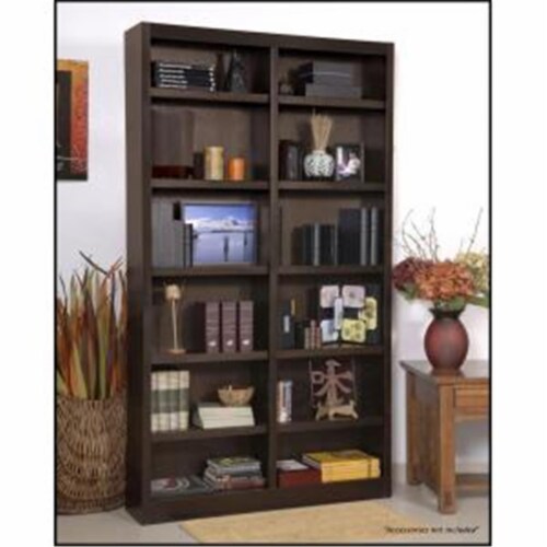 Espresso wood bookshelf discount