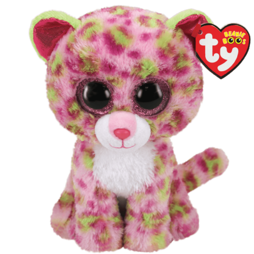 Ty Inc Lainey Leopard Plush Stuffed Animal Perspective: front