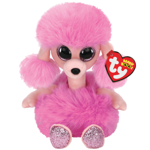 Ty Inc Camilla the Poodle Pink Plush Stuffed Animal Perspective: front