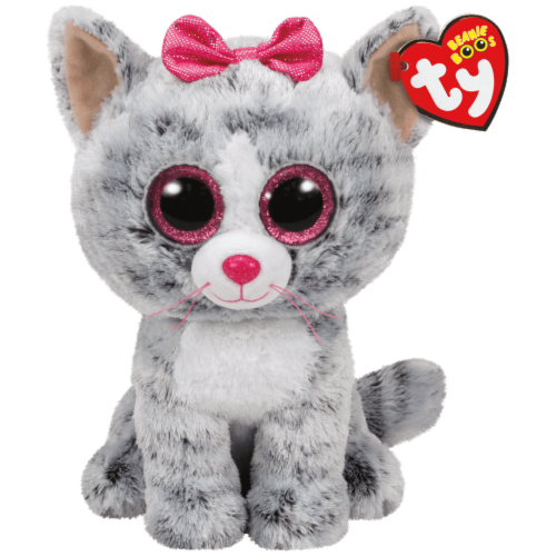 Ty Inc. KIKI Cat Medium - Grey Perspective: front