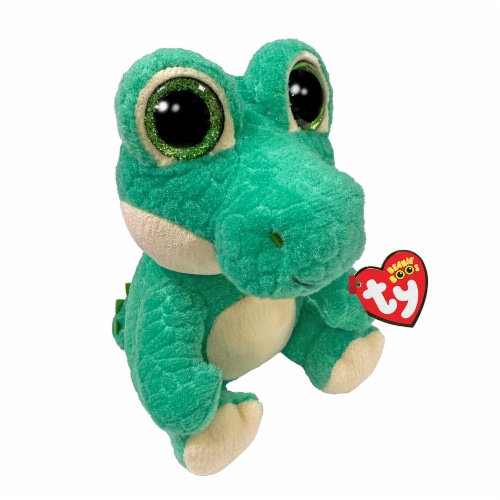 TY Inc Earnie Alligator Regular Plush - Green Perspective: front