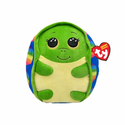 Ty Inc Shrugs Turtle Rainbow Plush Perspective: front