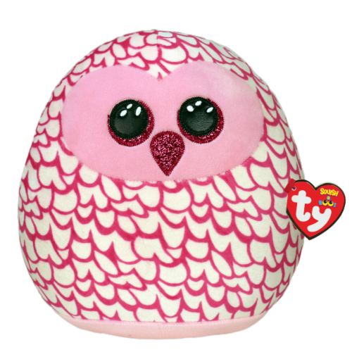 Ty Inc. PINKY Owl Squish Perspective: front