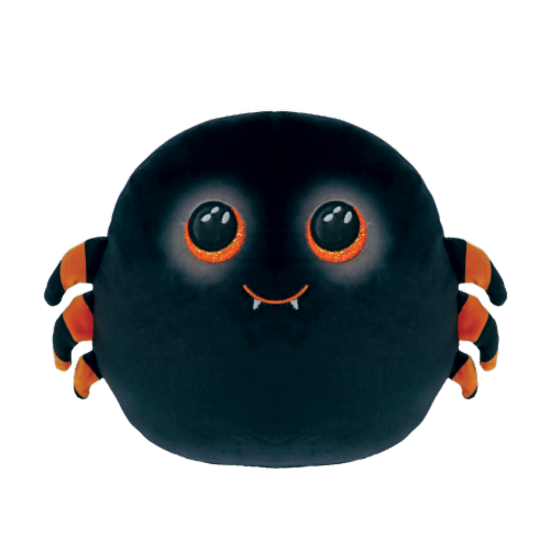 Ty Inc Cobb Black Spider Squish Plush Perspective: front