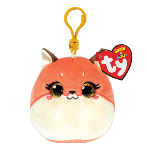 Ty Inc Squish a Boo's Fox Clip - Roxie Perspective: front