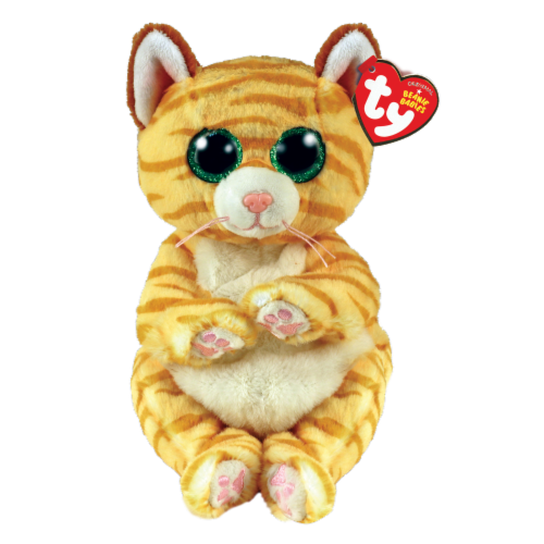 Ty Inc Gold Cat Plush Perspective: front