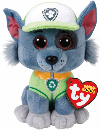 Ty Beanie Boos Rocky Plush Dog - Blue/Green/Gray, 8 in - Kroger