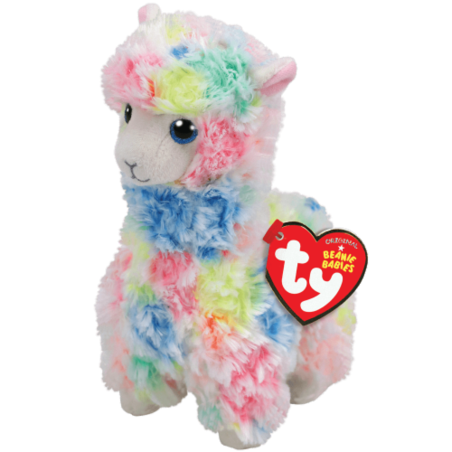 Ty Lola the Multi-Color Llama Beanie Boo Perspective: front