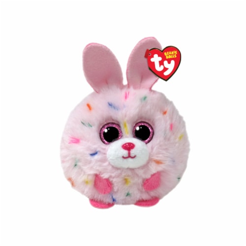 Ty Strawberry Bunny Ball Stuffed Animal - Pink Perspective: front