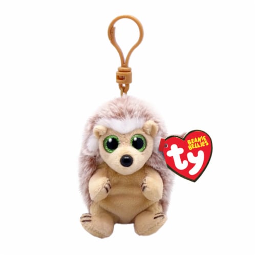 Ty Bumper Hedgehog Tan Belly Clip Perspective: front