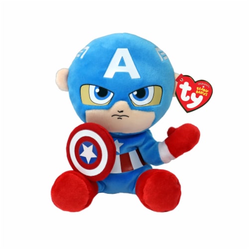 Ty Original Beanie Babies Captain America Plush Perspective: front