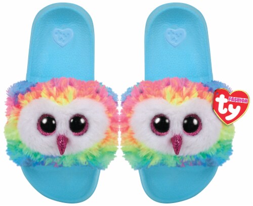 Ty Fashion Owen Owl Rainbow Pool Slides Perspective: front