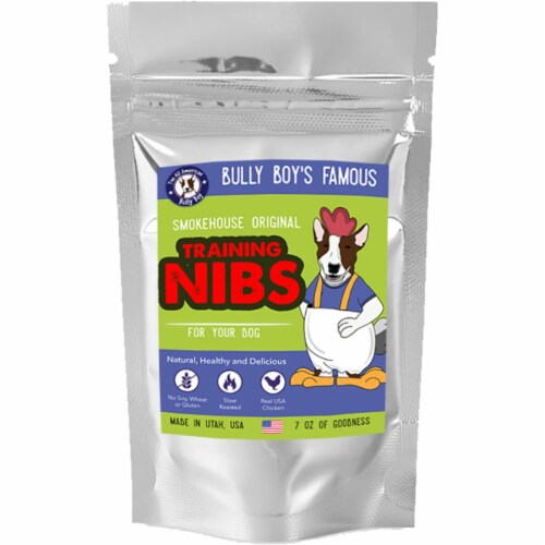 Bully Boy Smokehouse Chicken Training Nibs Dog Training Treats Perspective: front