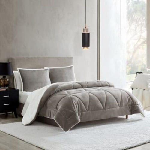 UGG Avery 2 Piece Reversible Twin Twin XL Comforter Set in Storm Grey Twin Xl Mariano s