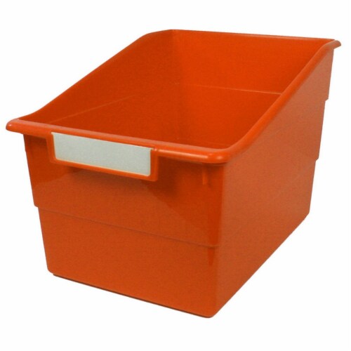 Tattle® Wide Shelf File, Orange Perspective: front