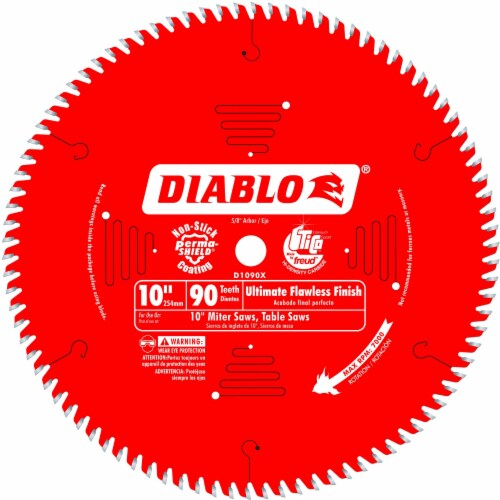 Diablo 90 Tooth Fine Finish Circular Saw Blade Perspective: front