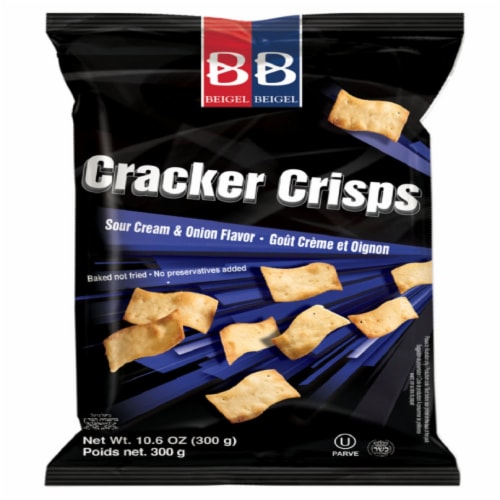 Beigel Beigel Sour Cream & Onion Cracker Crisps Perspective: front