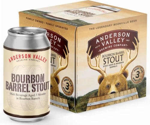 Anderson Valley Bourbon Barrel Stout Malt Craft Beer Perspective: front