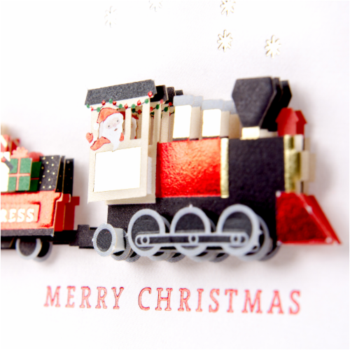 Holiday Card #39: Hallmark Signature Greeting Christmas Card (Christmas Train) Perspective: front