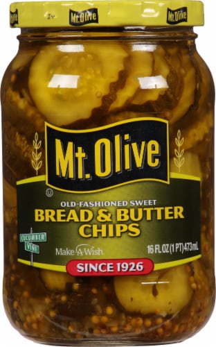 Mt Olive Bread & Butter Pickle Chips Perspective: front