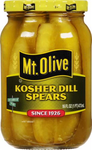 Mt. Olive Kosher Dill Spears Pickles Perspective: front