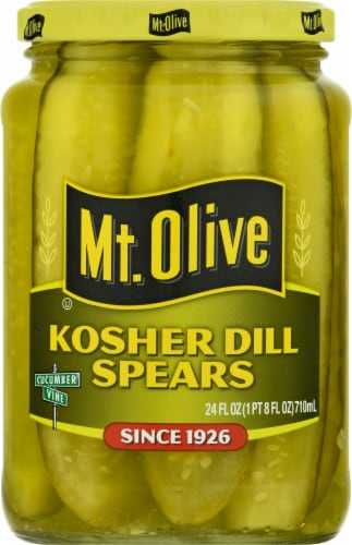 Mt Olive Kosher Dill Pickle Spears Perspective: front