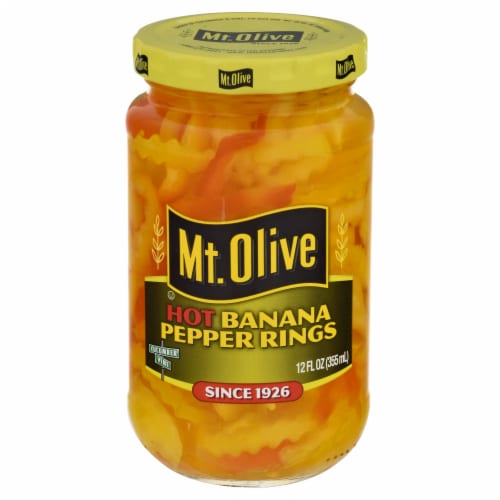 Mt. Olive Hot Banana Pepper Rings Perspective: front