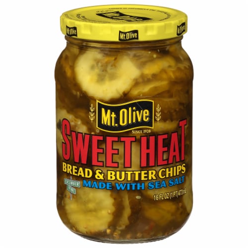Mt. Olive Sweet Heat Bread & Butter Pickle Chips Perspective: front