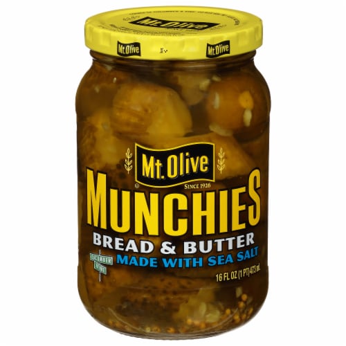 Mt Olive Munchies Bread Butter Pickles 16 Fl Oz Fry S Food Stores