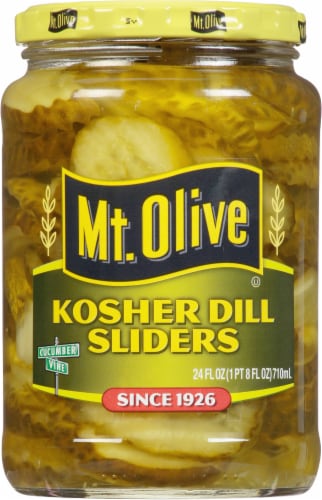 Mt Olive Kosher Dill Sliders Perspective: front