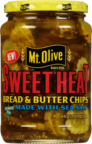 Mt Olive Sweet Heat Bread & Butter Chips Perspective: front