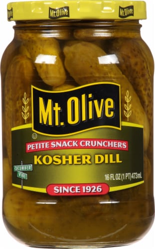 Mt Olive Petite Snack Crunchers Kosher Dill Pickles, 16 fl oz - Ralphs